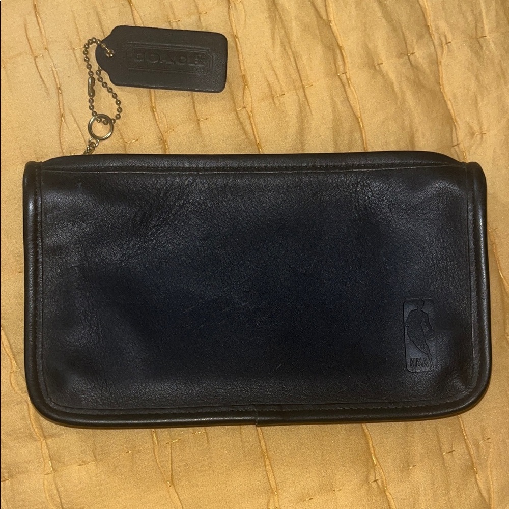 Vintage ‘90s Coach Black Leather Chunky Case #7165 Limited Edition NBA